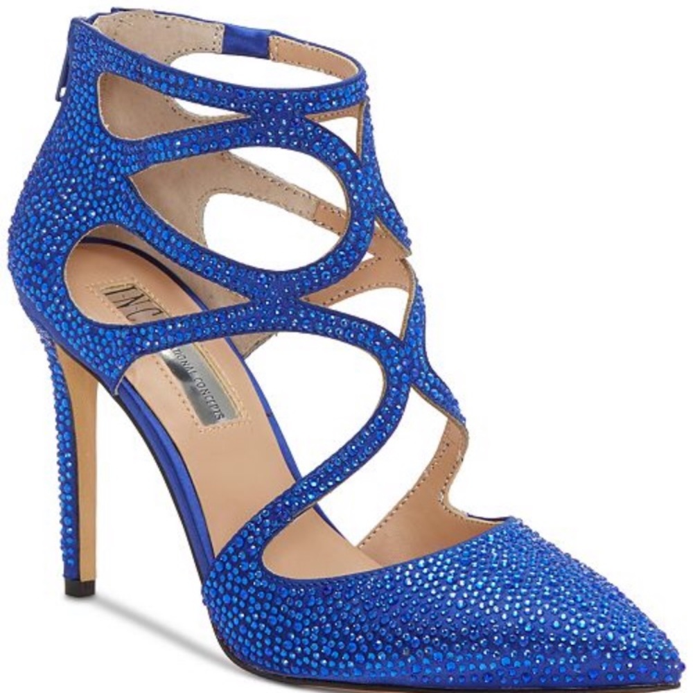 I.N.C International Concept BLUE CAGED HEELS